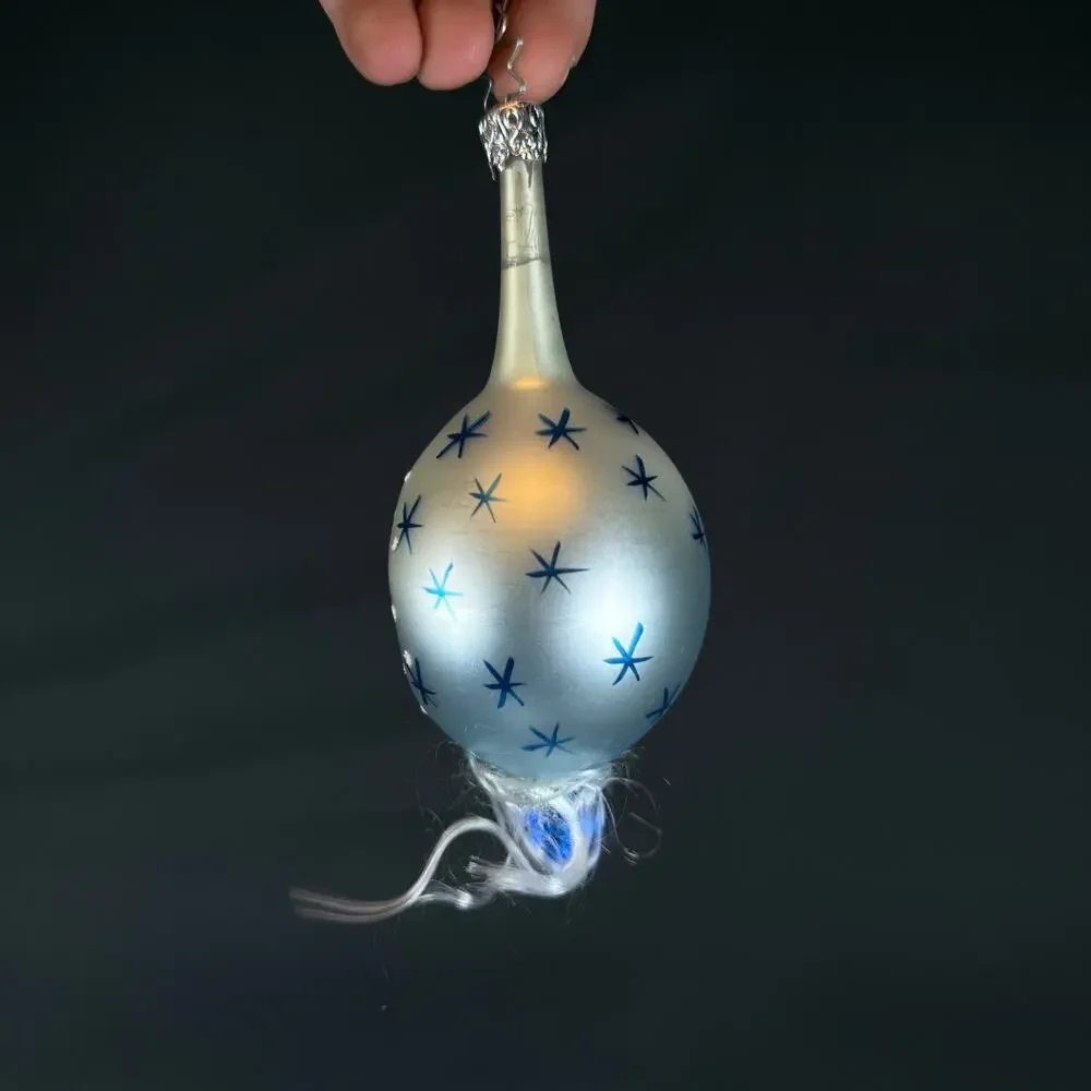 Old World Christmas Inge-Glas Glass Angel Teardrop Ornament Feather in Box